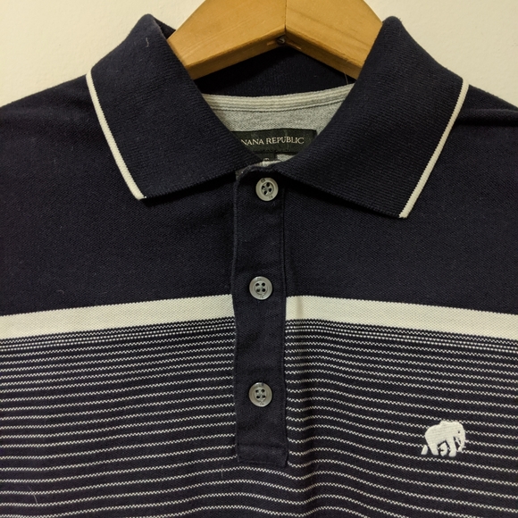Banana Republic polo shirt size small navy blue - Picture 3 of 8
